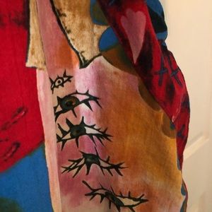 evil eye linen cacoon style almost maxi travel